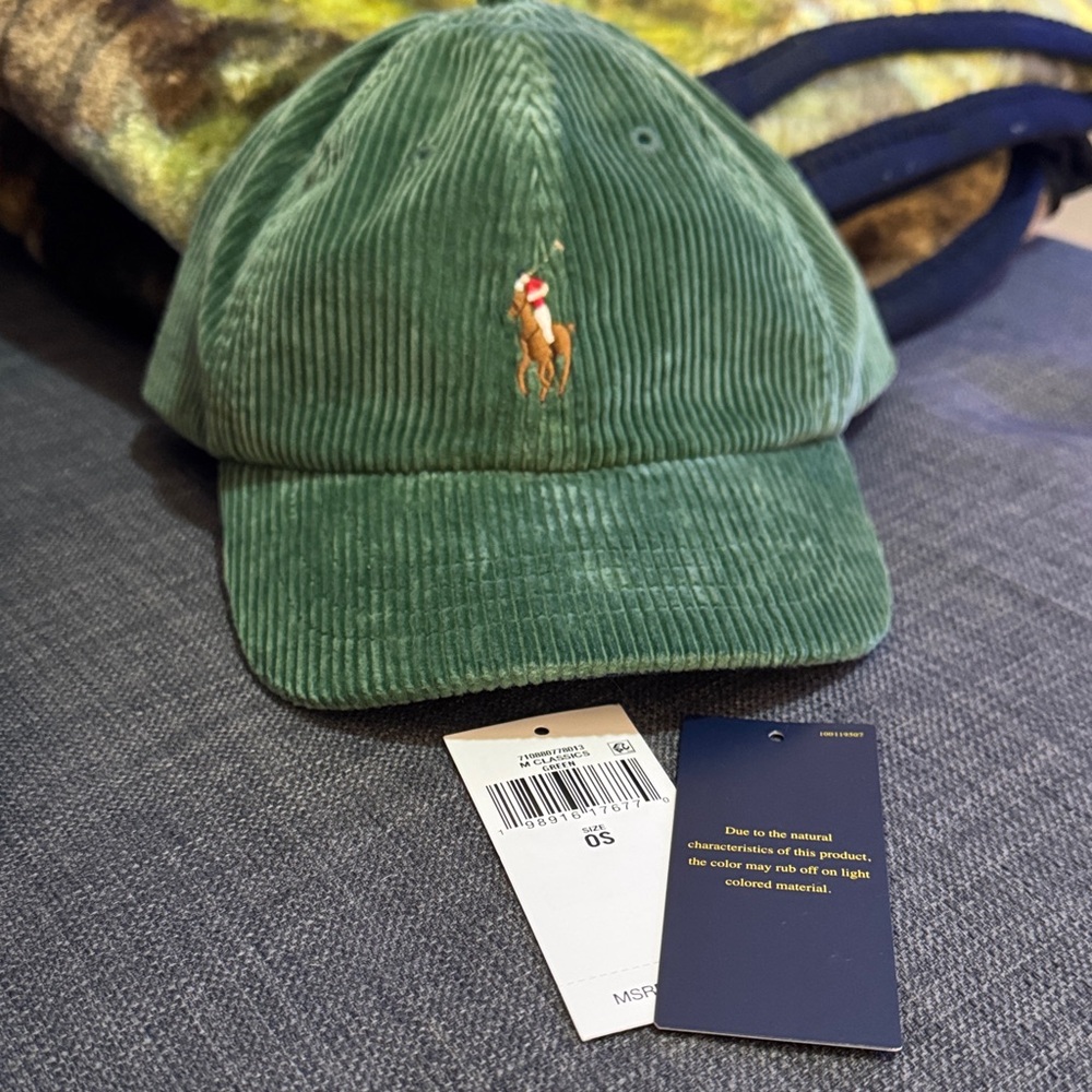 Polo by Ralph Lauren Green Corduroy Cap